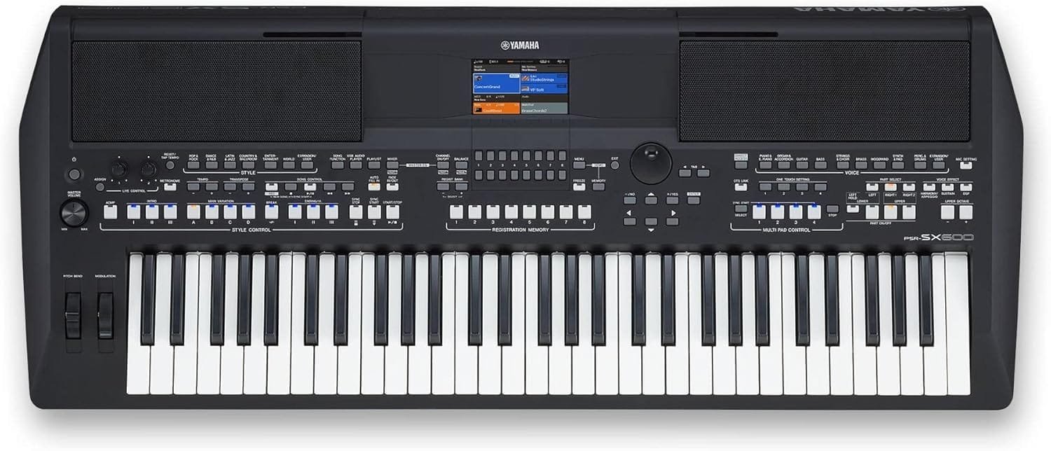 Yamaha PSR-SX600 Digital Keyboard - a Powerful Digital Workstation Keyboard with 61 Touch-Sensitive Keys, 850 Authentic Instrument Voices and DJ Styles