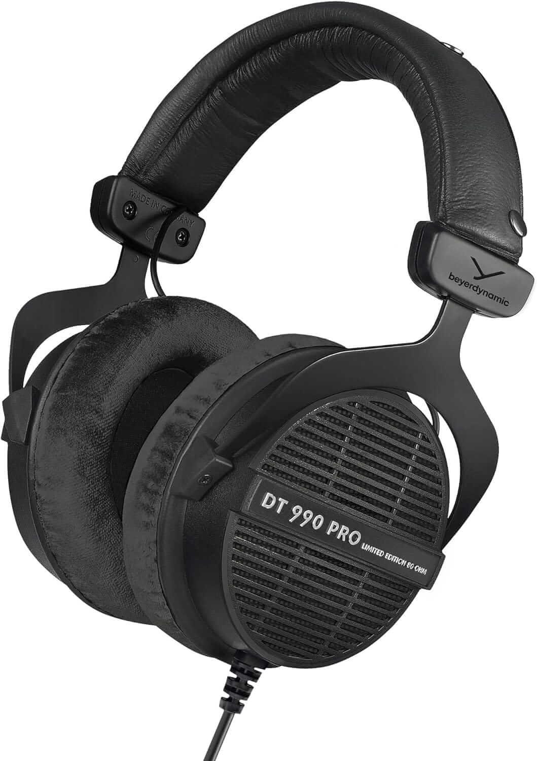 Beyerdynamic Dt 990 Pro Over-Ear Studio Monitor Headphones - Open-Back Stereo Construction, Wired 80 Ohm