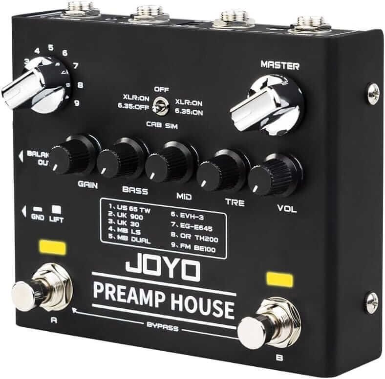 JOYO Cabinet Simulator Pedal Dual Channel with Clean and Distortion for Electric Guitar Effect