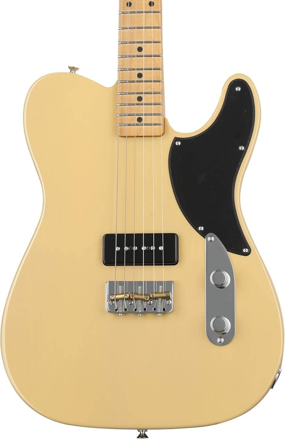 Fender Noventa Telecaster Electric Guitar, with 2-Year Warranty, Vintage Blonde, Maple Fingerboard