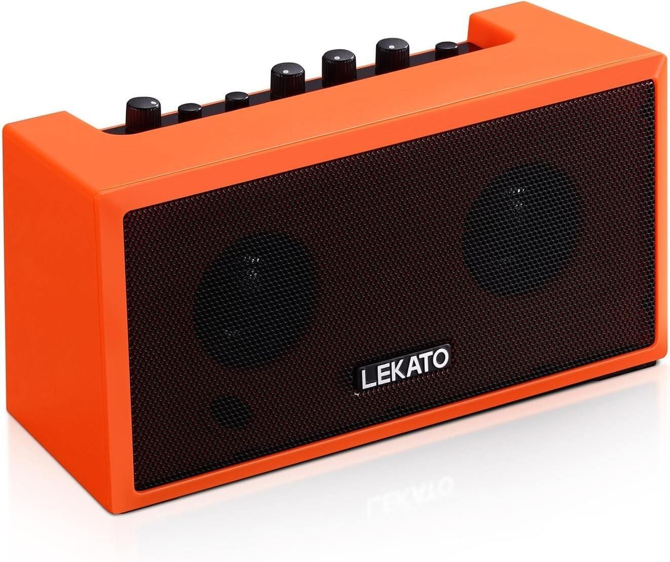 LEKATO Mini Guitar Amplifier with Clean Overdrive Effects 5W Portable Electric Guitar Amp with Bluetooth Function