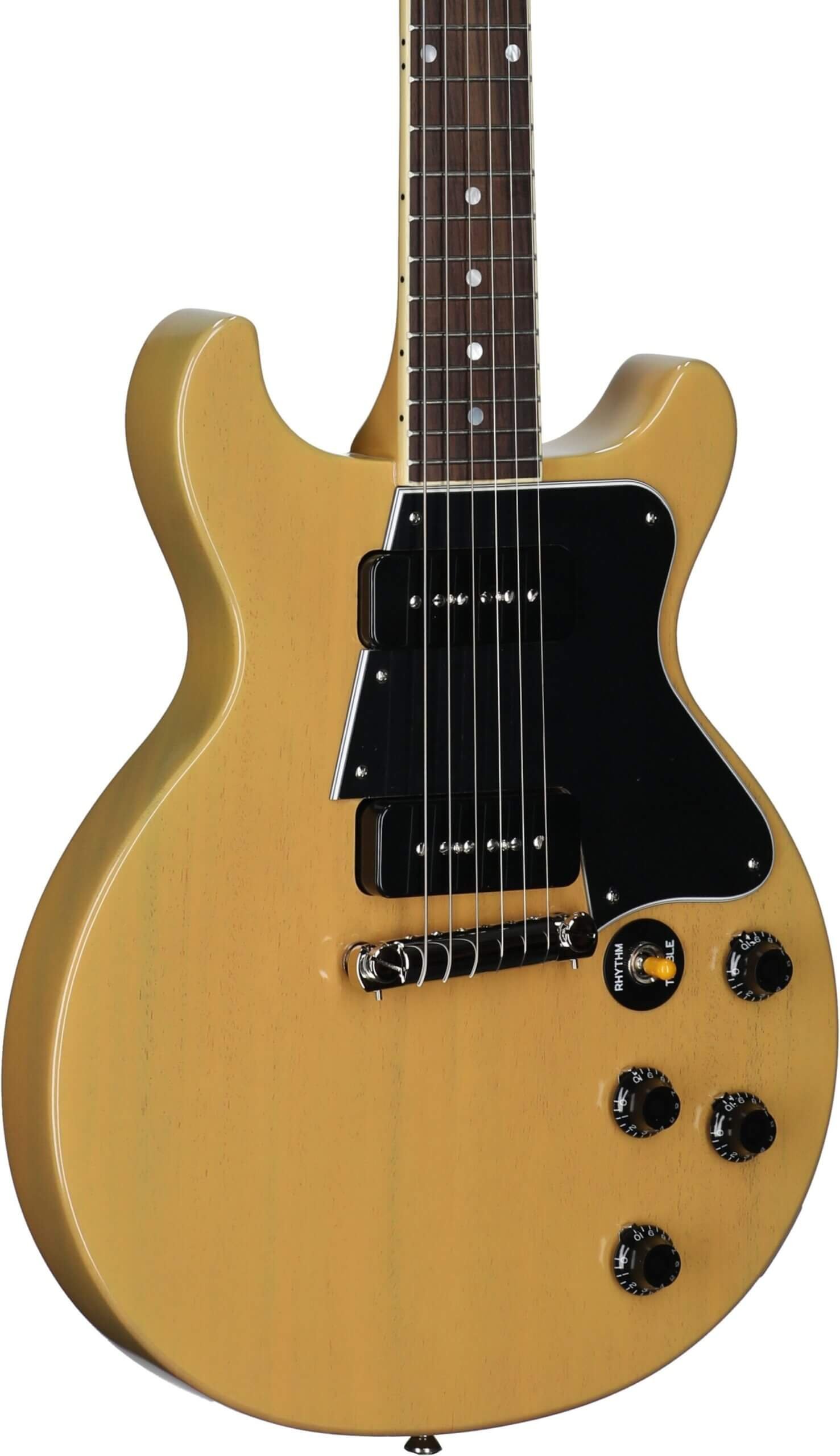 Epiphone Inspired by Gibson Custom 1960 Les Paul Special Double Cut Reissue Electric Guitar (with Case), TV Yellow