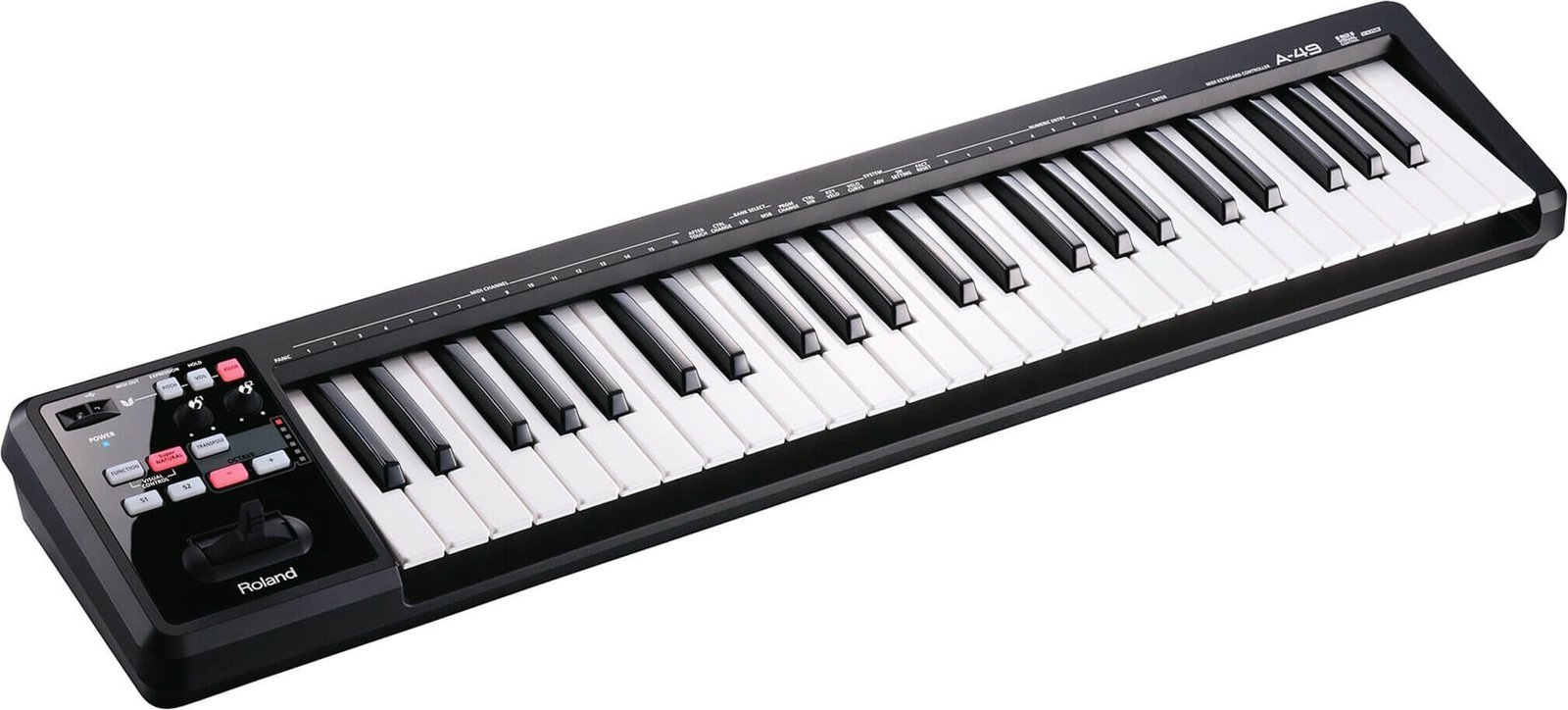 Roland A-49 USB MIDI Keyboard Controller, 49-Key, Black, Open Box