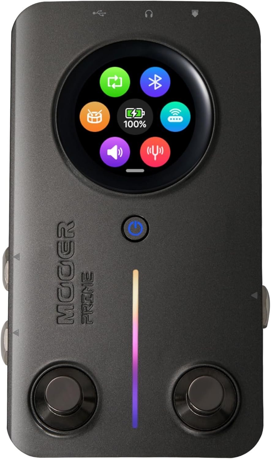 MOOER Prime M2 Multi Effects Processor Headphone Amp, Stereo Bass Guitar Pedals with 194 Effect Models Loading MNRS and Third-party IR Sample Files Touch Screen for Performance Practice