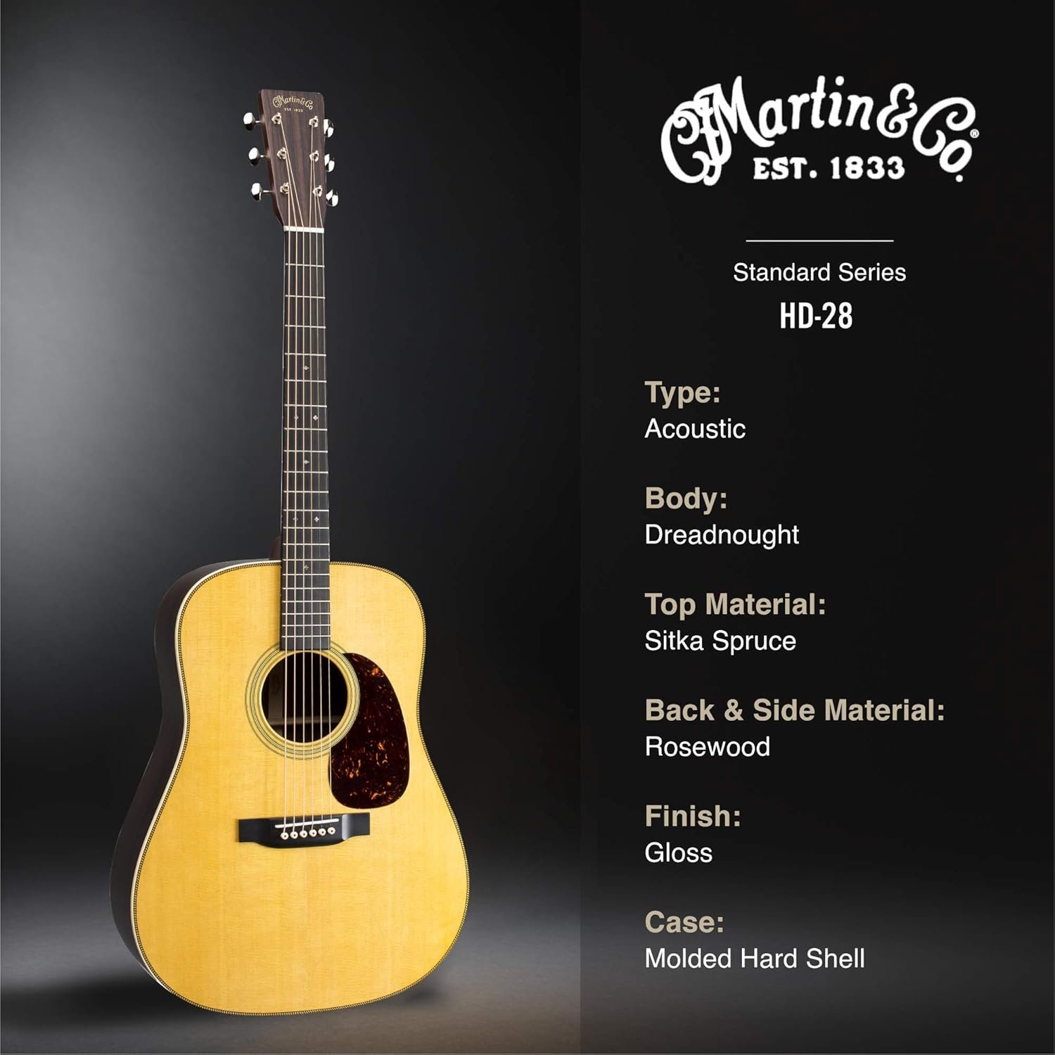 Martin Guitar Standard Series Acoustic Guitars, Hand-Bu