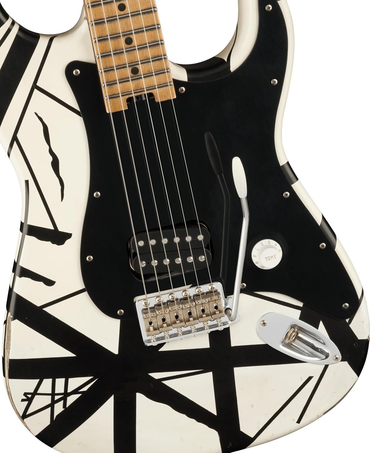 EVH Striped Series '78 Eruption Electric Guitar - Black/White